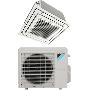 Daikin VISTA Ceiling Cassette Ductless Heat Pump.